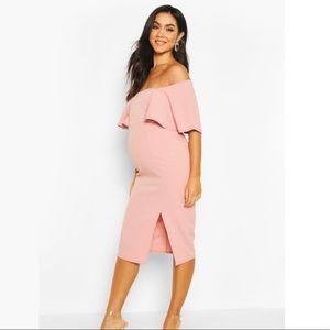 Brand new Boohoo Frill Front Midi Dress